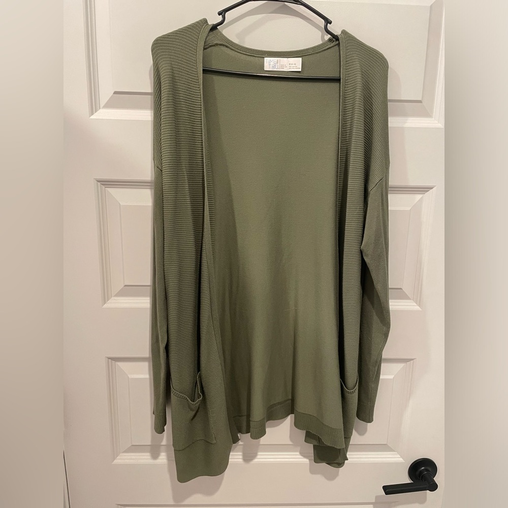 Green cardigan